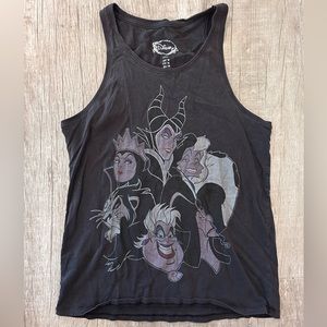 Black tank top featuring Disney villains. Size M in great condition